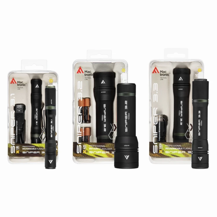 Mactronic Sniper 3.2 420 lm – prezentacja latarki i opakowań serii Sniper