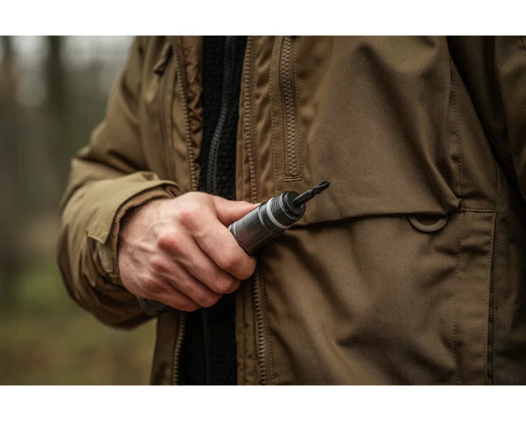 Nóż terenowy wyjmowany z rękojeści saperki Badger Outdoor