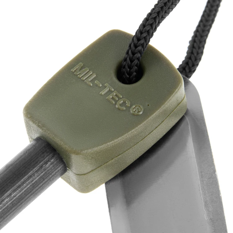 Oliwkowy uchwyt krzesiwa Mil-Tec z logo producenta