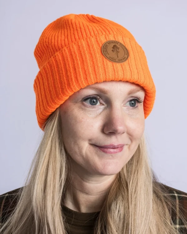 Czapka Pinewood Windy 1110 pomarańczowa – wygodna czapka myśliwska z polarową podszewką