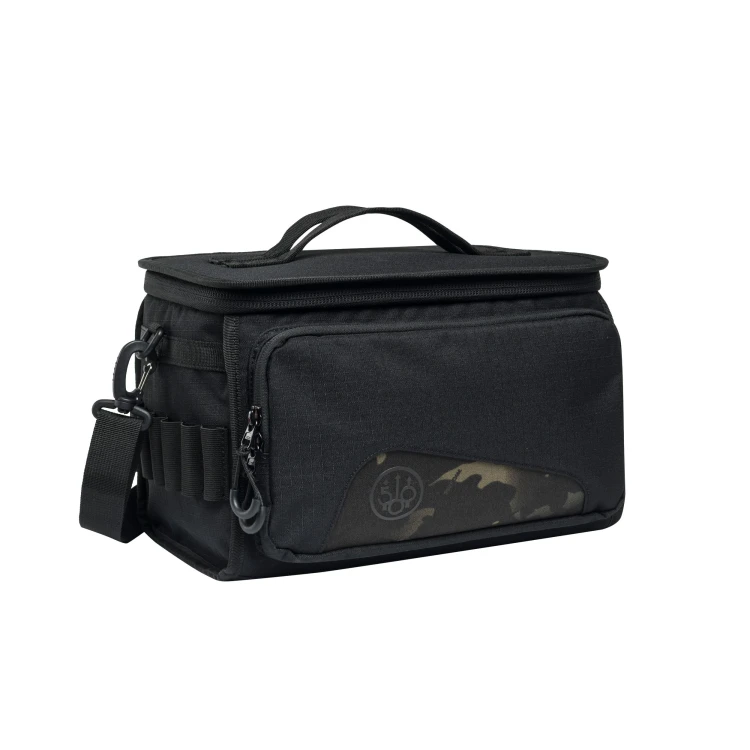 Torba na naboje Beretta 500 Years Cartridge Bag 150 – czarna torba strzelecka z paskiem na ramię i kieszenią frontową