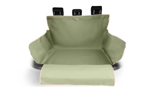 Oliwkowa mata dla psa do bagażnika Kardibag Protect Plus L 110x105x30 cm z nakładką