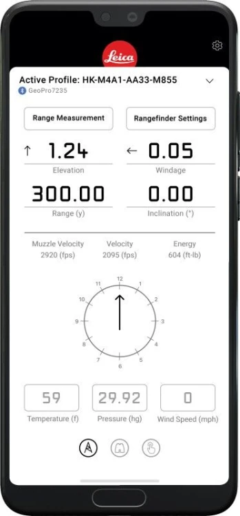 Leica Ballistics App z profilem balistycznym dla lornetki Leica Geovid Pro 8x32