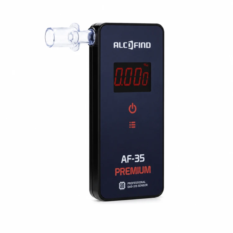 Alkomat elektrochemiczny AlcoFind AF-35 Premium z podświetlanym wyświetlaczem