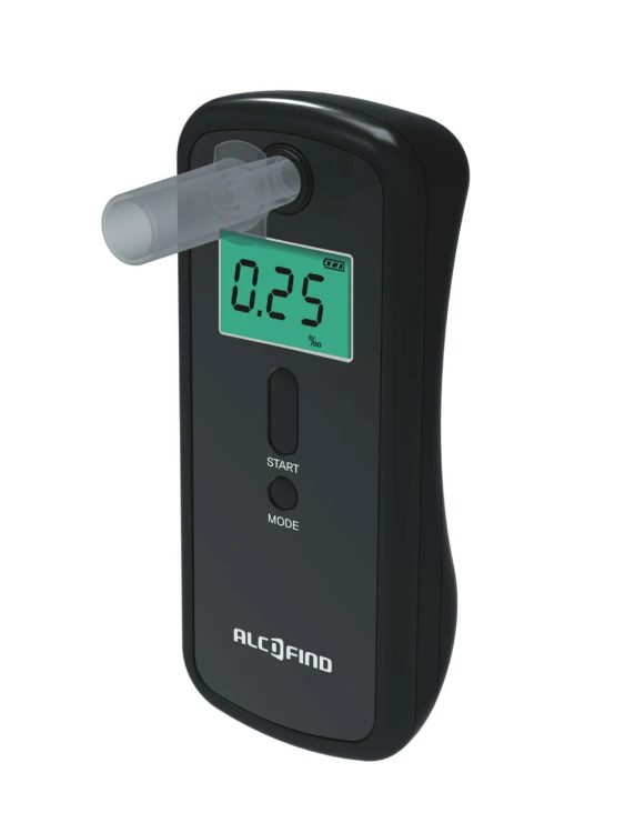 Alkomat elektrochemiczny AlcoFind DA-8100 Fuel Cell z wyświetlaczem LCD i ustnikiem