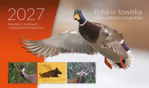 Kalendarz myśliwski 2027 z kaczką krzyżówką na okładce