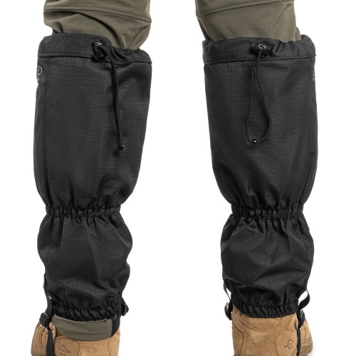 Stuptuty Highlander Walking Gaiters V2 Black GAT001V2-BK widok z tyłu i ściągacze przy kostkach