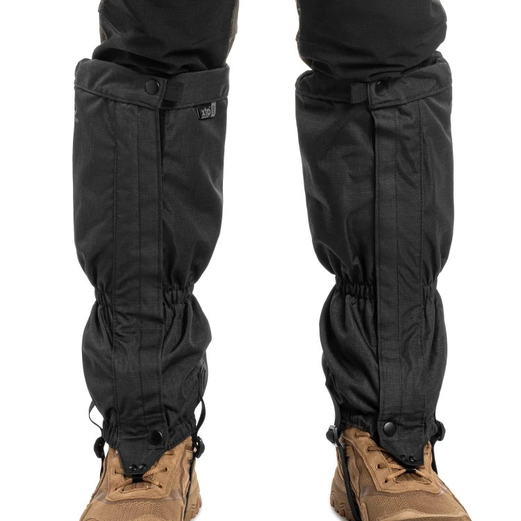 Stuptuty Highlander Walking Gaiters V2 Black GAT001V2-BK założone na buty widok z przodu