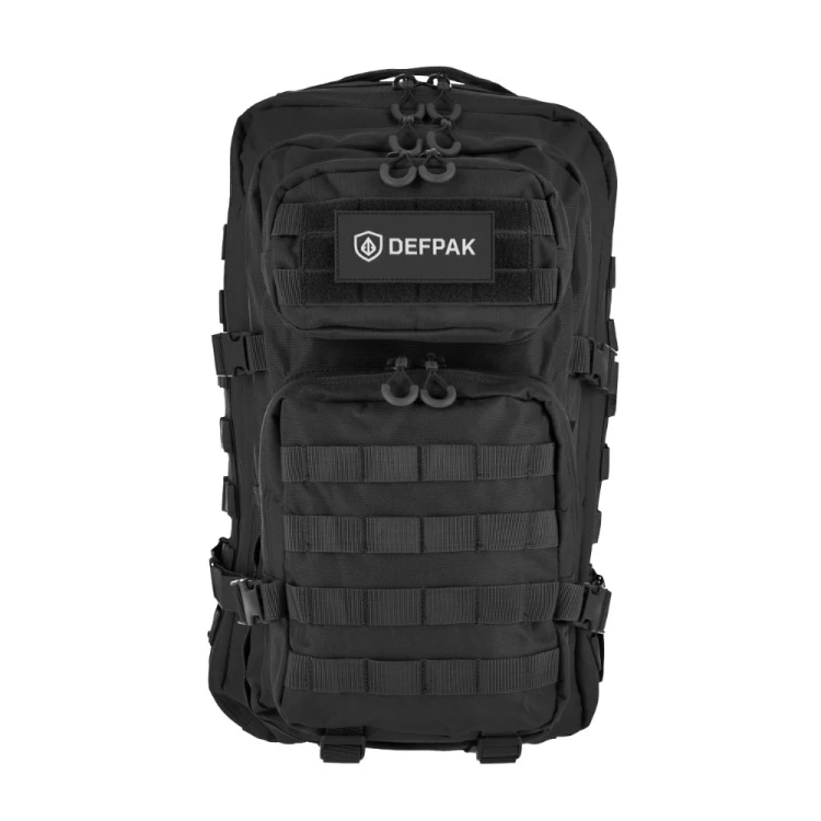 Plecak taktyczny Defpak Ranger 36 l czarny – widok z przodu