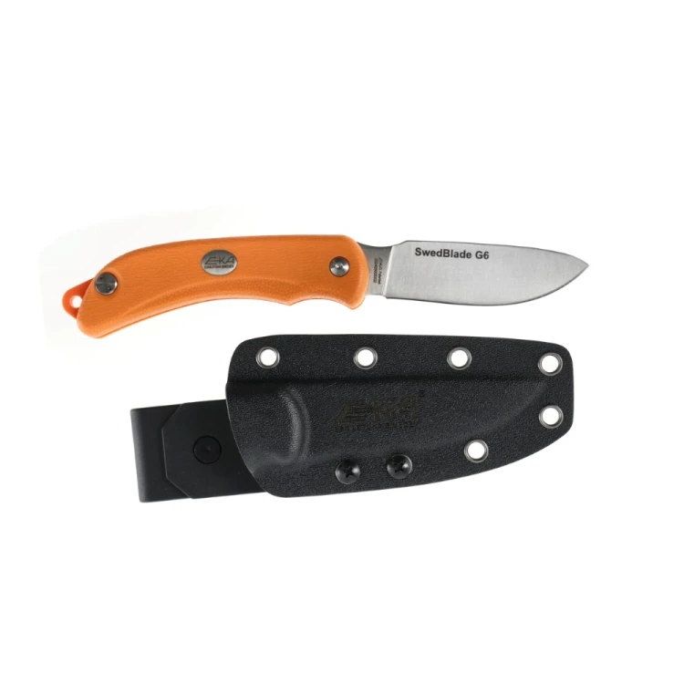 Nóż myśliwski EKA SwedBlade G6 pomarańczowy i pochwa Kydex