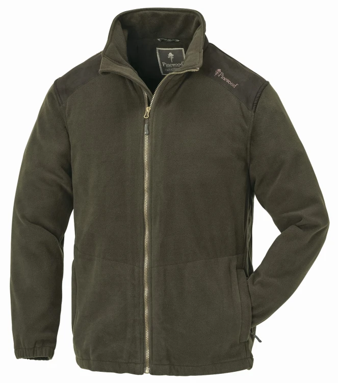 Kurtka polarowa męska Pinewood Retriever 9495 Dark Olive Suede Brown – polar 240 g