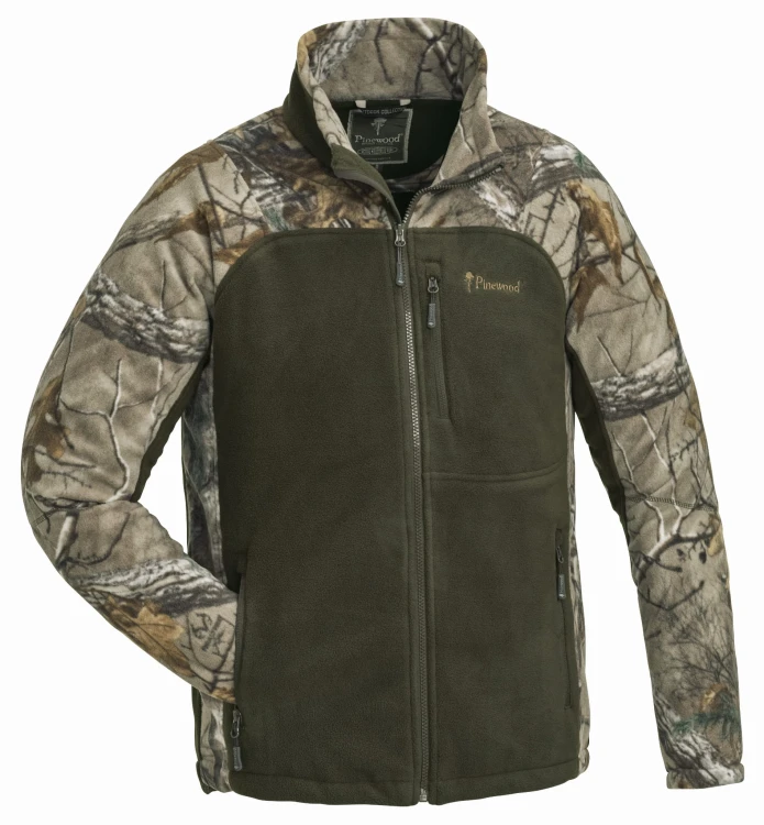 Bluza polarowa męska Pinewood Oviken 8761 Xtra Hunting Green kamuflaż