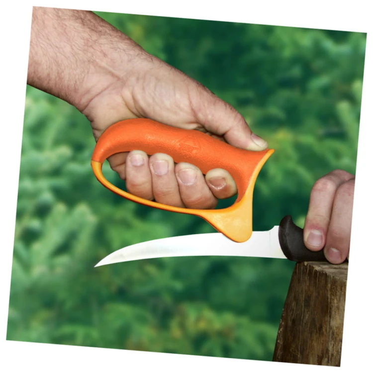 Pomarańczowe rękojeści TPR noży Outdoor Edge Wild Pak