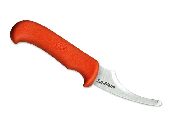 Outdoor Edge Zip Blade – pomarańczowy nóż do patroszenia z zakrzywioną głownią