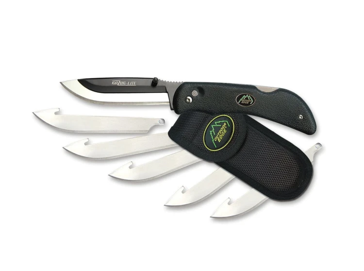 Nóż Outdoor Edge Razor Lite Black z etui nylonowym Mossy Oak i klipsem do kieszeni