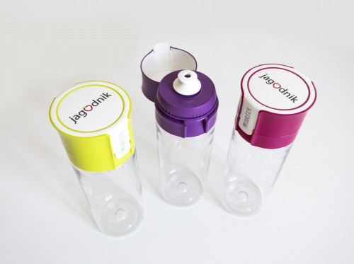 Bidony BRITA Fill&Go Vital z filtrem MicroDisc i logo Jagodnika 600 ml