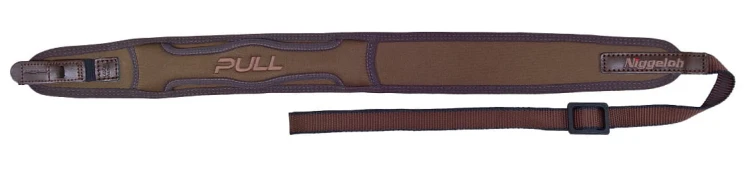 Pasek do broni PULL brązowy QR Niggeloh 1911-00003 z neoprenu z pętlą stabilizującą