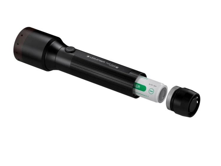 Ledlenser P6R Core z akumulatorem Li-Ion 18650 i odkręconą zaślepką