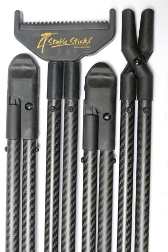 Pastorał myśliwski 4 Stable Sticks Ultimate Carbon 3-częściowy z włókna węglowego