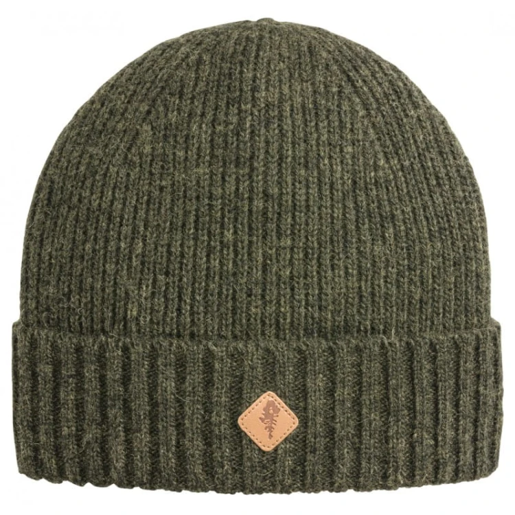 Czapka wełniana myśliwska Pinewood Wool Knitted 1121 zielona z polarową podszewką