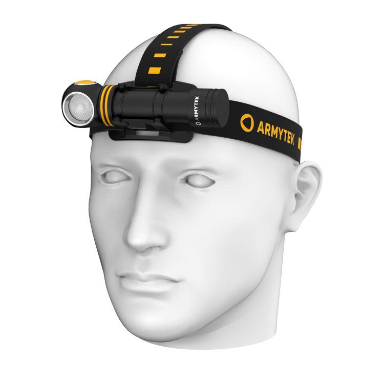 Latarka czołowa Armytek Elf C2 USB-C 1100 lm na głowie