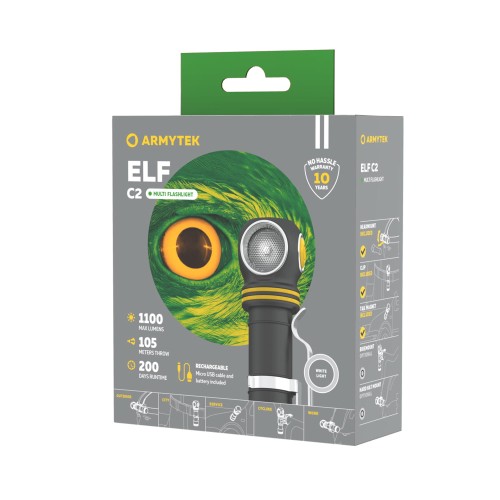 Opakowanie latarki Armytek Elf C2 USB-C z akumulatorem 18650