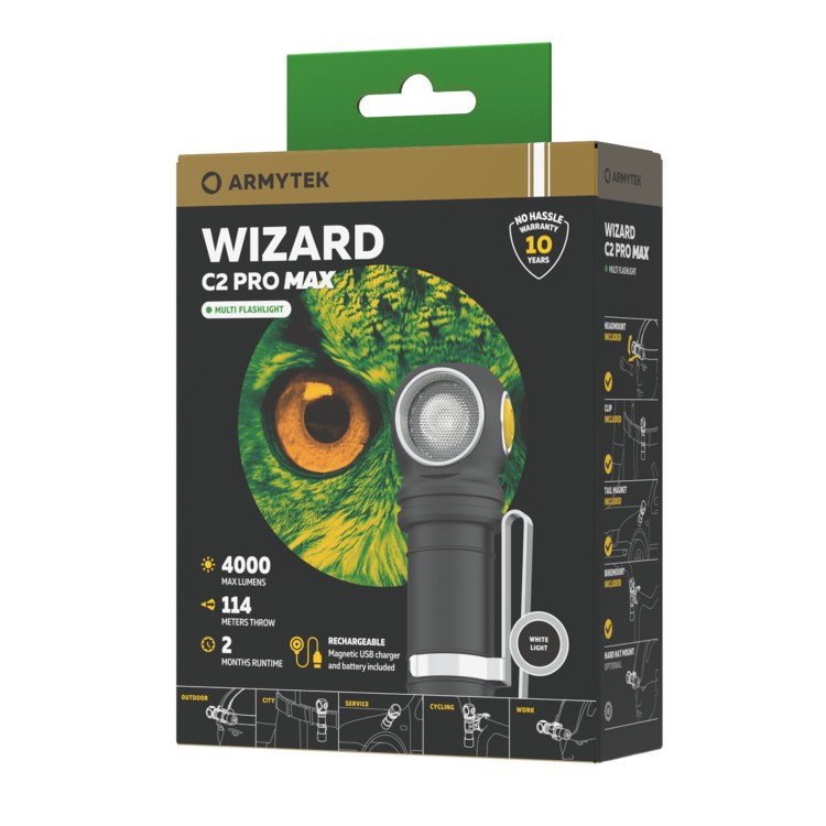 Armytek Wizard C2 Pro Max F06701C 4000 lm w oryginalnym opakowaniu