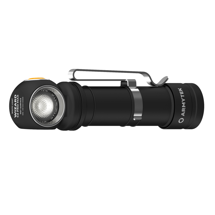 Kompaktowa latarka Armytek Wizard C2 Pro Max F06701C ze stalowym klipsem