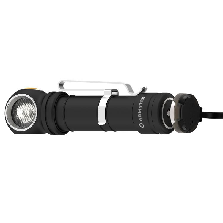 Magnetyczna ładowarka USB podłączona do Armytek Wizard C2 Pro Max F06701C