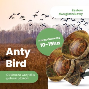 Anty Bird - dwugłośnikowy odstraszacz ptaków