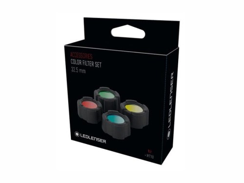Zestaw filtrów Ledlenser 32,5 mm do latarki MT10 – 4 kolory