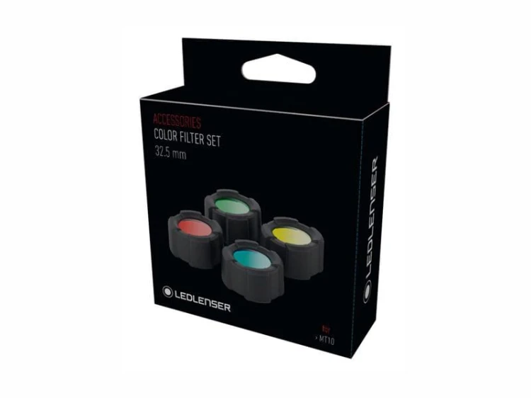 Zestaw filtrów Ledlenser 32,5 mm do latarki MT10 – 4 kolory