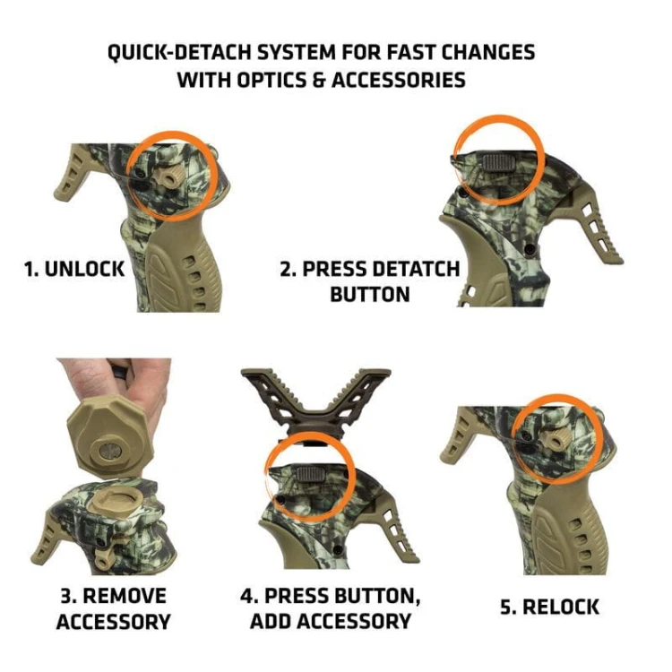 Dwójnóg myśliwski Primos Trigger Stick Gen III 24-62 z obrotową głowicą 360 stopni