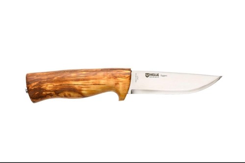 Stała głownia drop point noża Helle Eggen ze stali Sandvik 12C27