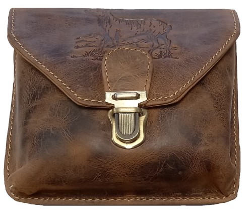 Saszetka skórzana do paska z jeleniem GreenBurry Vintage 1754V-STAG3-25