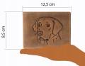 Portfel myśliwski poziom z wizerunkiem głowy psa skóra Vintage 1705-DOG-25