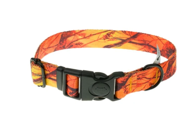 Obroża dla psa 4WILD 20 mm w pomarańczowym kamuflażu 25–35 cm