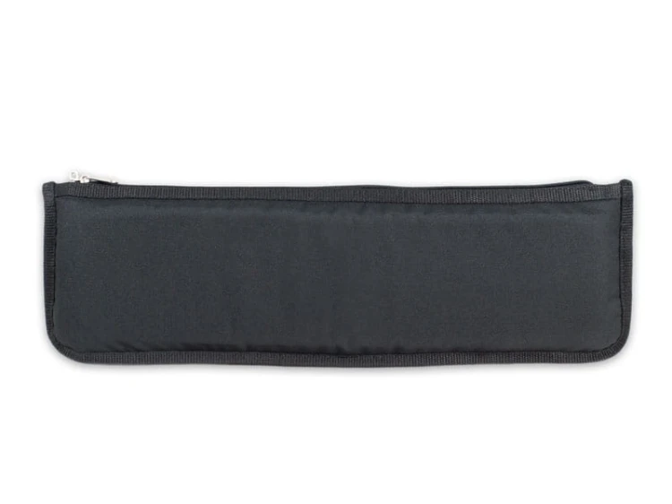 Czarne etui PVC na lunetę zamykane na zamek błyskawiczny
