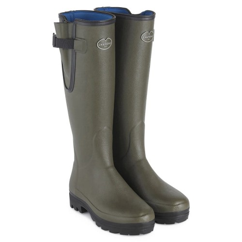 Kalosze Le Chameau Vierzonord damskie 1175 z neoprenem 3 mm w kolorze zielonym