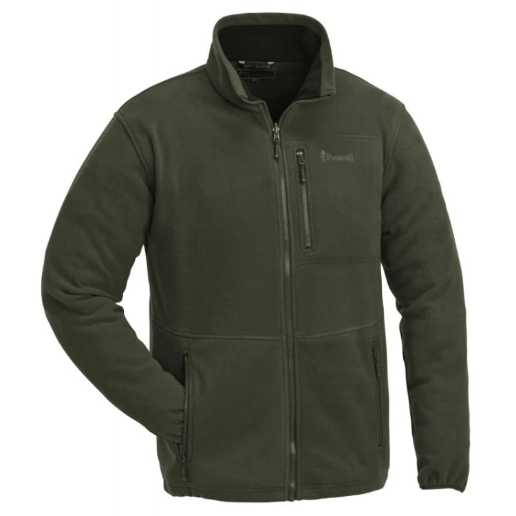 Bluza polarowa męska Pinewood Finnveden 5065 zielona – polar anti-pilling z 3 kieszeniami na zamek