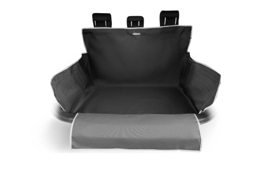 Czarna mata dla psa do bagażnika Kardibag Protect Plus L 110x105x30 cm z nakładką