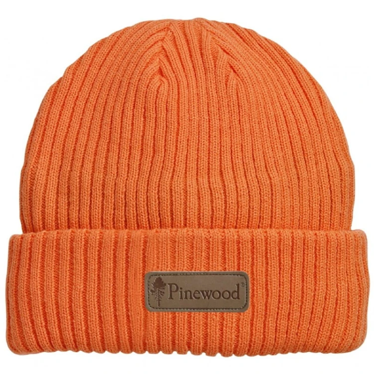 Czapka Pinewood New Stoten 5217 pomarańczowa z polarem na polowanie