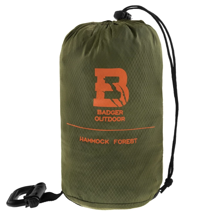 Hamak Badger Outdoor Forest Olive w kompaktowym pokrowcu selfpack