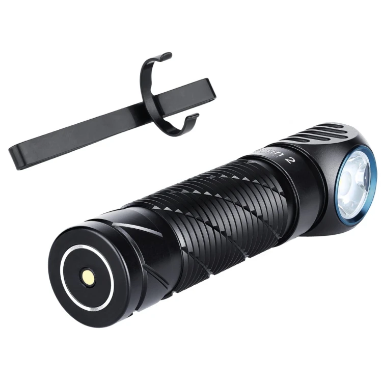 Olight Perun 2 z demontowalnym sprężystym klipsem do ekwipunku