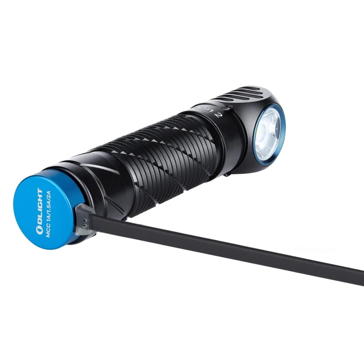 Magnetyczne ładowanie latarki Olight Perun 2 kablem MCC3 USB
