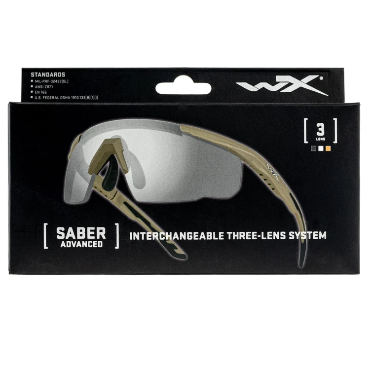 Zestaw okularów Wiley X Saber Advanced 3w1 Matte Tan 308T w oryginalnym opakowaniu