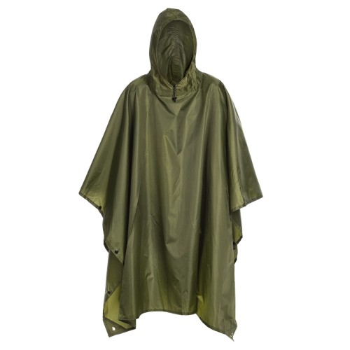 Ponczo przeciwdeszczowe Badger Outdoor Rain Poncho Ripstop Olive z kapturem