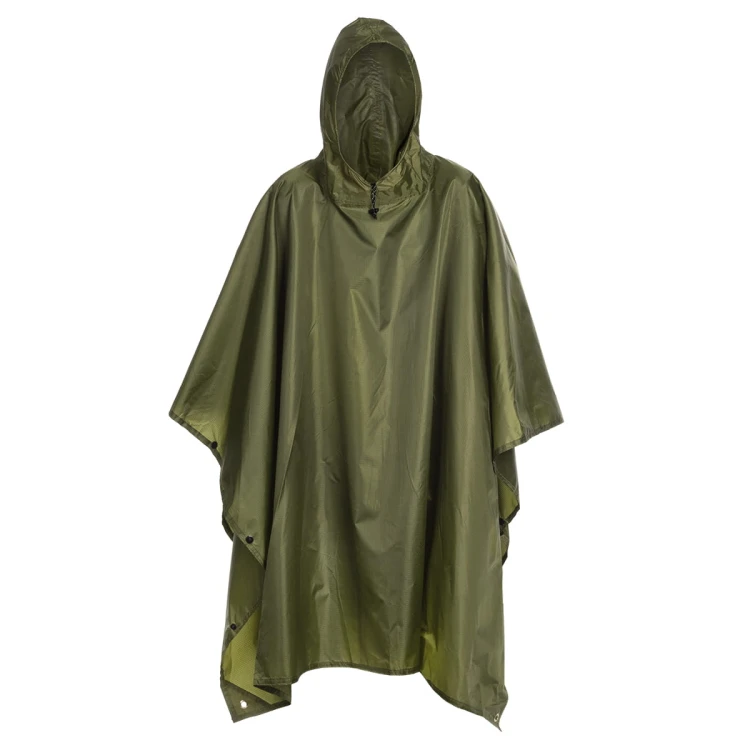 Ponczo przeciwdeszczowe Badger Outdoor Rain Poncho Ripstop Olive z kapturem