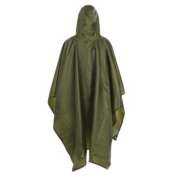 Ponczo przeciwdeszczowe Badger Outdoor Olive osłaniające plecy i plecak