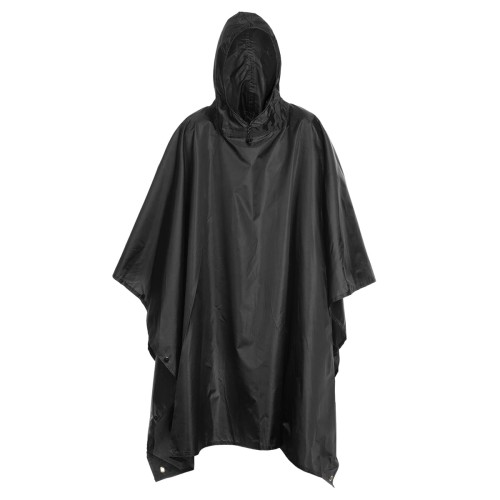 Czarne ponczo przeciwdeszczowe Badger Outdoor Rain Ripstop z kapturem
